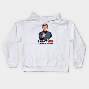 I Want You to Fight the Shadows - Captain - Funny Sci-Fi Kids Hoodie